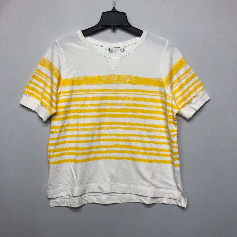 D&Co. Denim & Co Women Active T-Shirt Top T-Shirt Size Large M135 -22
